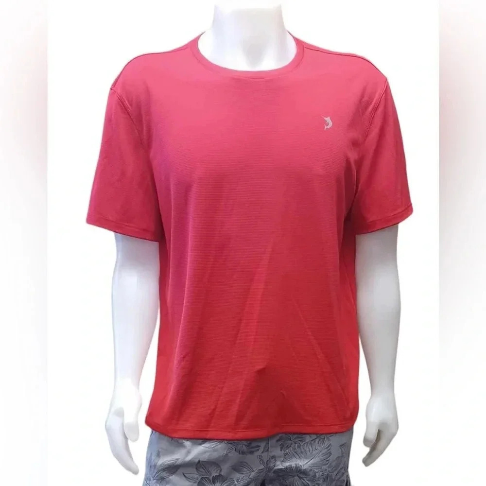 Reel Legends Red Short Sleeve Stretch  Fishing Shirt Size Large